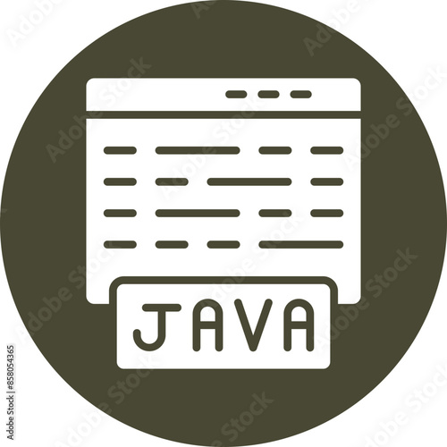 Java Glyph Circle Icon
