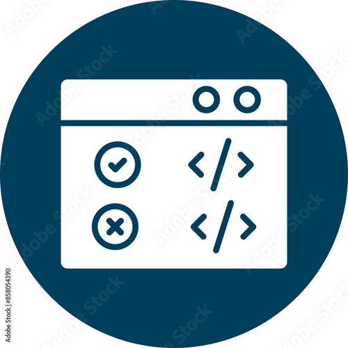 Correction Glyph Circle Icon