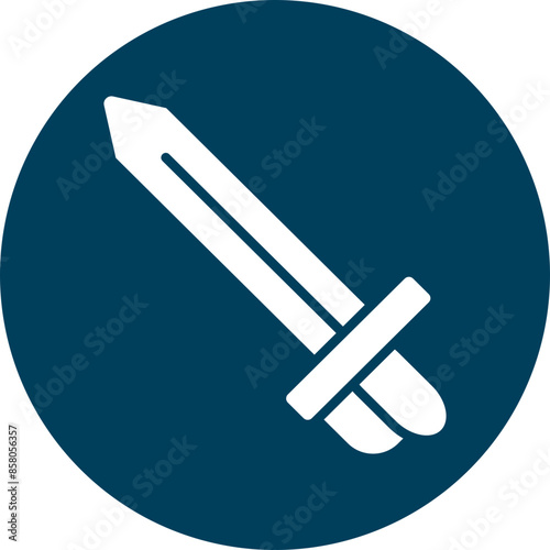 Rapier Glyph Circle Icon