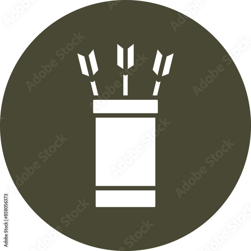 Quiver Glyph Circle Icon