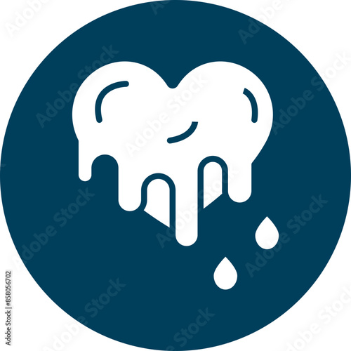 Bleeding Vector Glyph Circle Icon