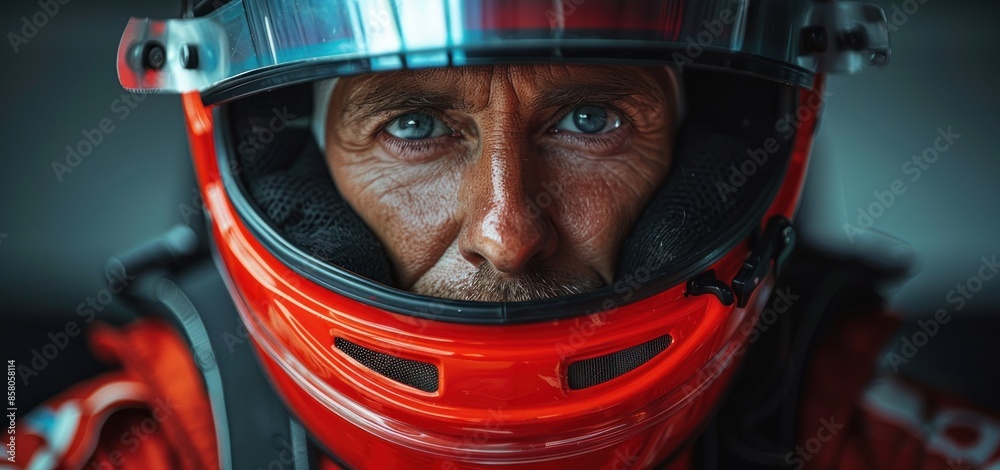 A segment of a motorcycle helmet with rich details, excluding the blurred face area