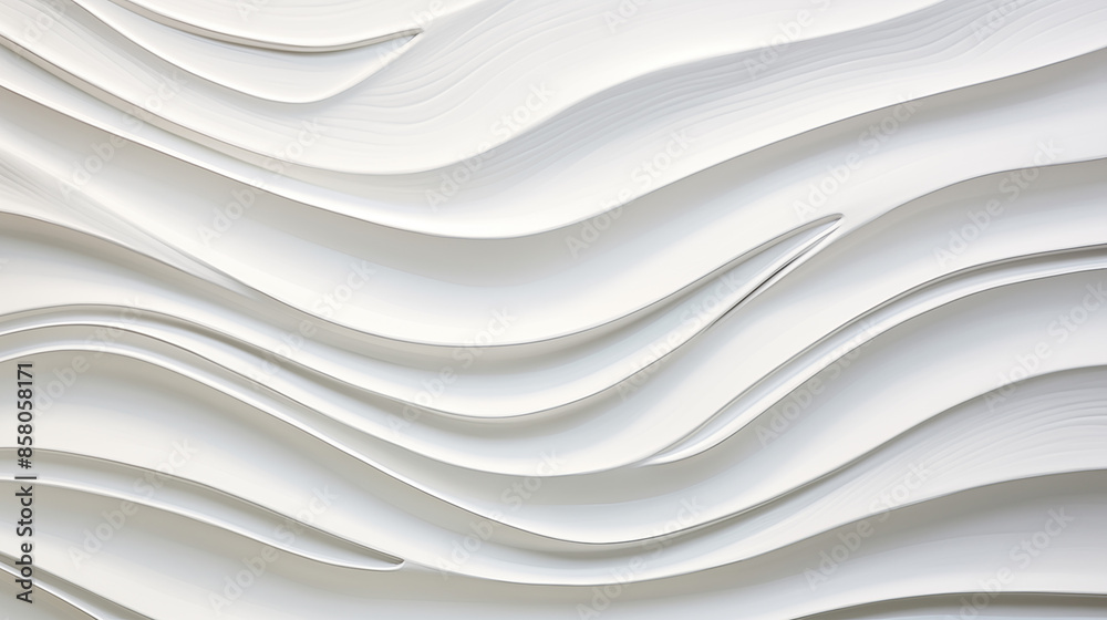 Modern White Wave Art Modern White Wave Art
