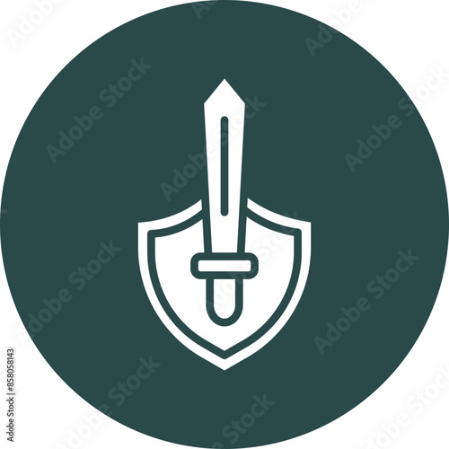 Rpg Game Vector Glyph Circle Icon