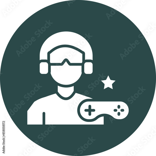 Acting Vector Glyph Circle Icon
