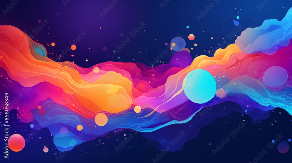 Vibrant Abstract Waves of Colorful Energy Vibrant Abstract Waves of Colorful Energy