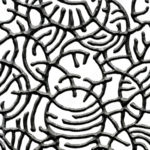 Circle rough metal ornament...