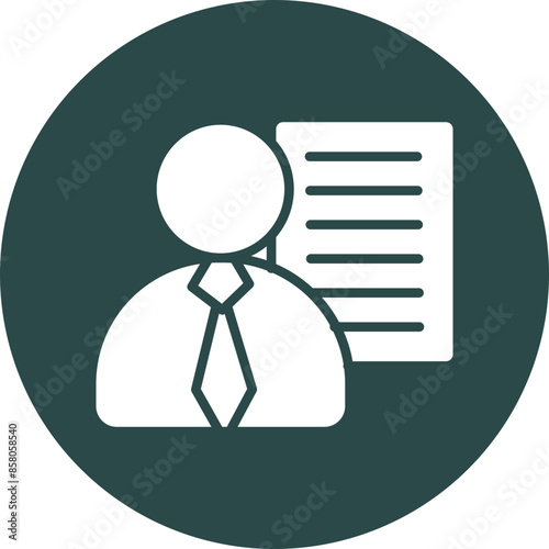 Advisor Vector Glyph Circle Icon