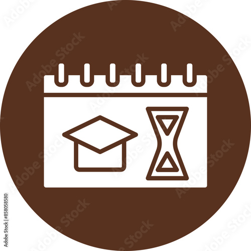 Gap Year Vector Glyph Circle Icon
