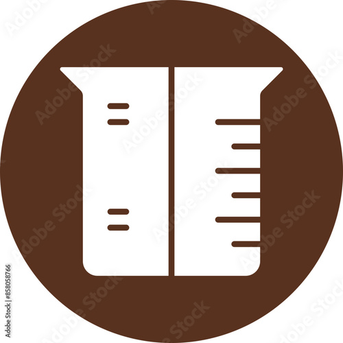 Measuring Vector Glyph Circle Icon Design