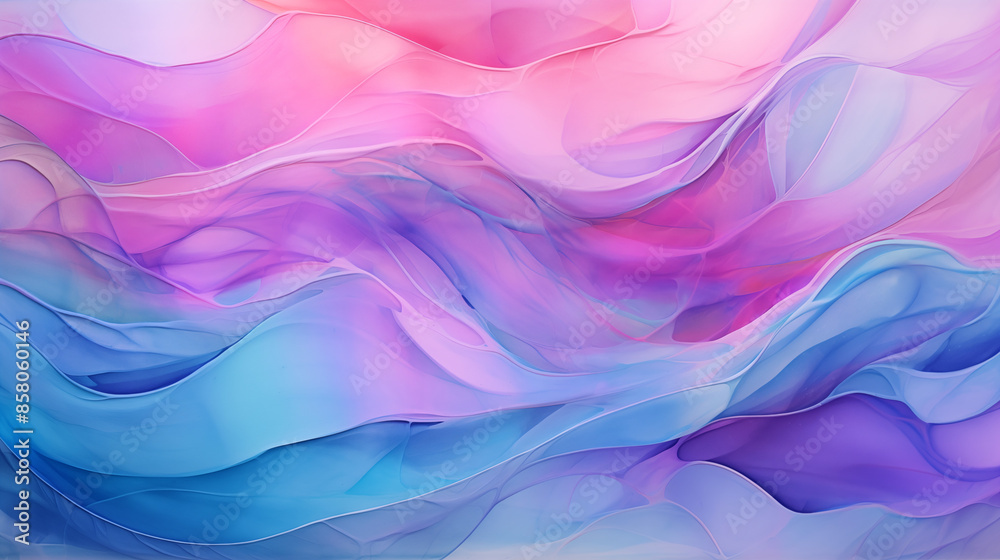 Dynamic Pastel Waves of Pink and Blue Abstract Dynamic Pastel Waves of Pink and Blue Abstract