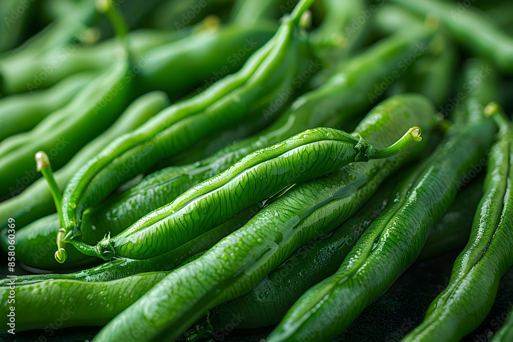 A close-up view of fresh green beans, showcasing their vibrant color and natural texture. Perfect for healthy eating and culinary uses. A close-up view of fresh green beans, showcasing their vibrant color and natural texture. Perfect for healthy eating and culinary uses.