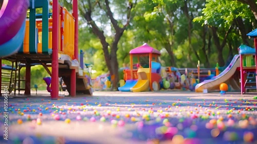 Wallpaper Mural Blurry obstacles tered throughout the park offering endless opportunities for fun and excitement. Torontodigital.ca