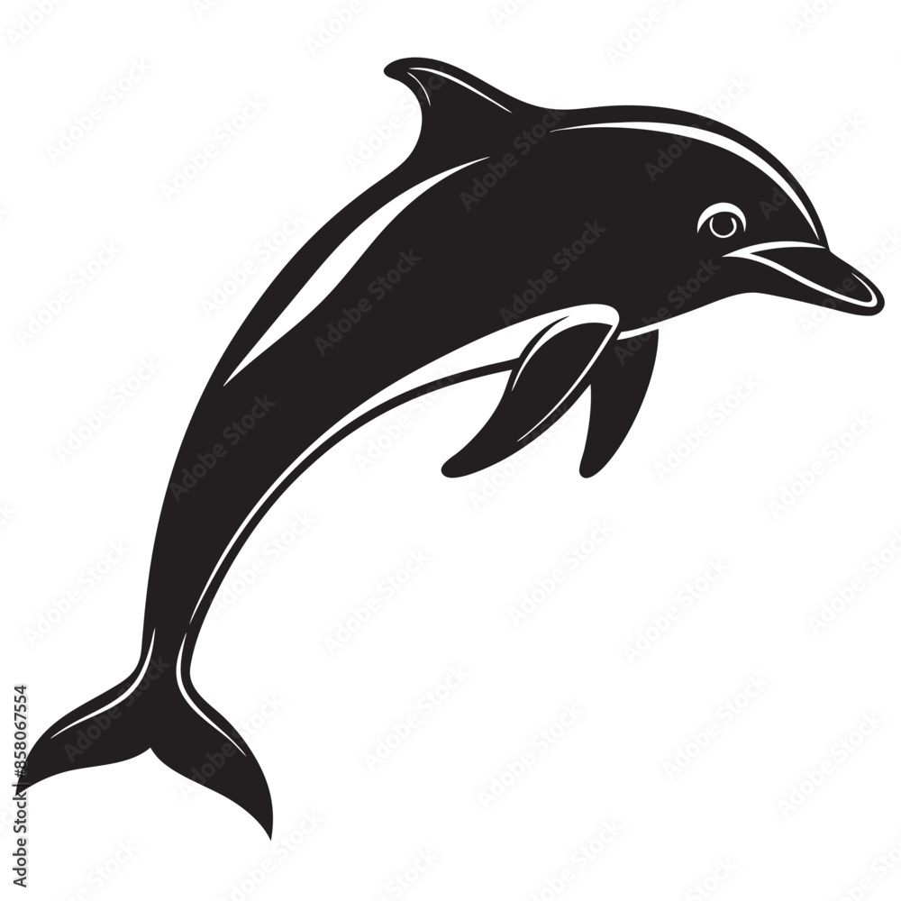 Obraz premium dolphin isolated on white background