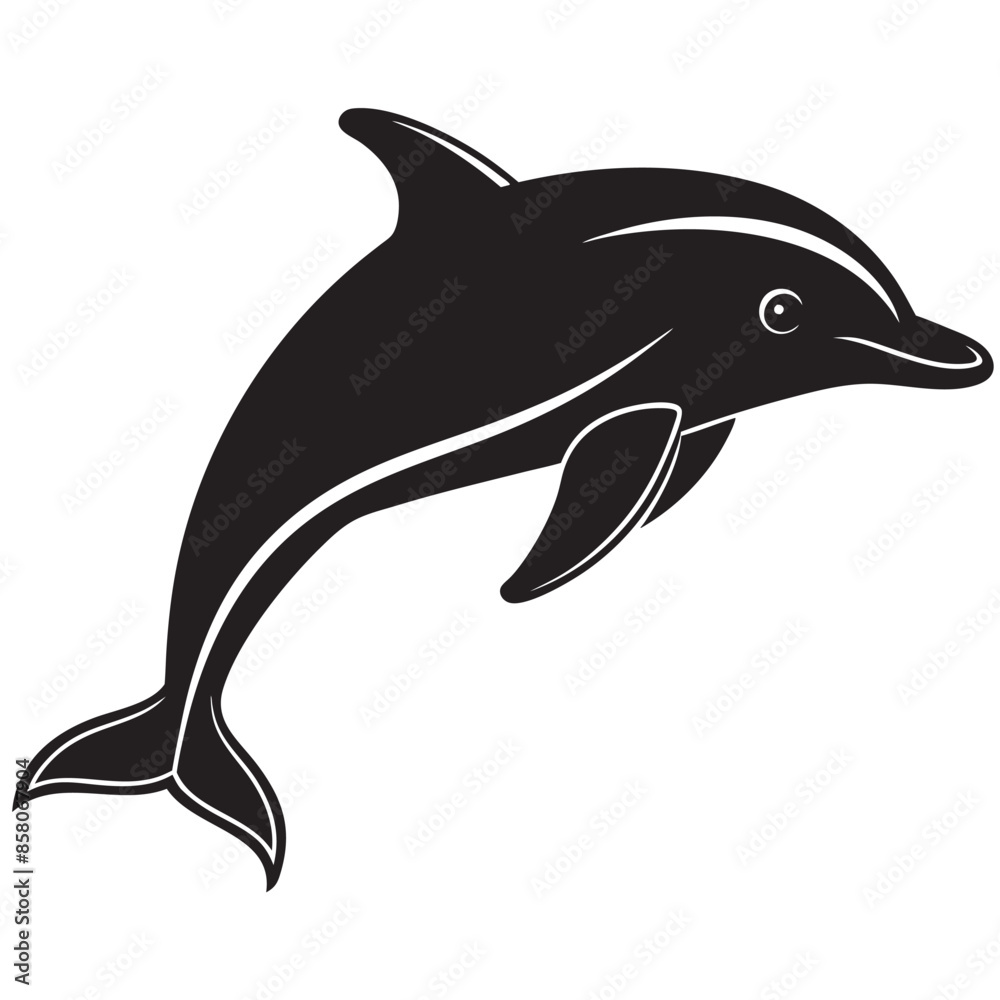 Fototapeta premium dolphin isolated on white background