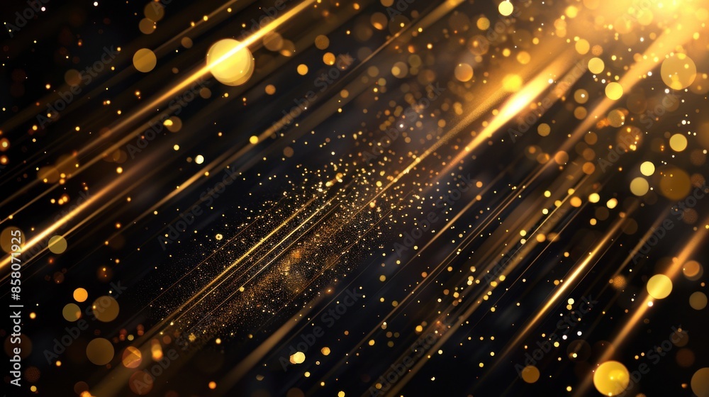 A gold and black background with a lot of sparkles background A gold and black background with a lot of sparkles background