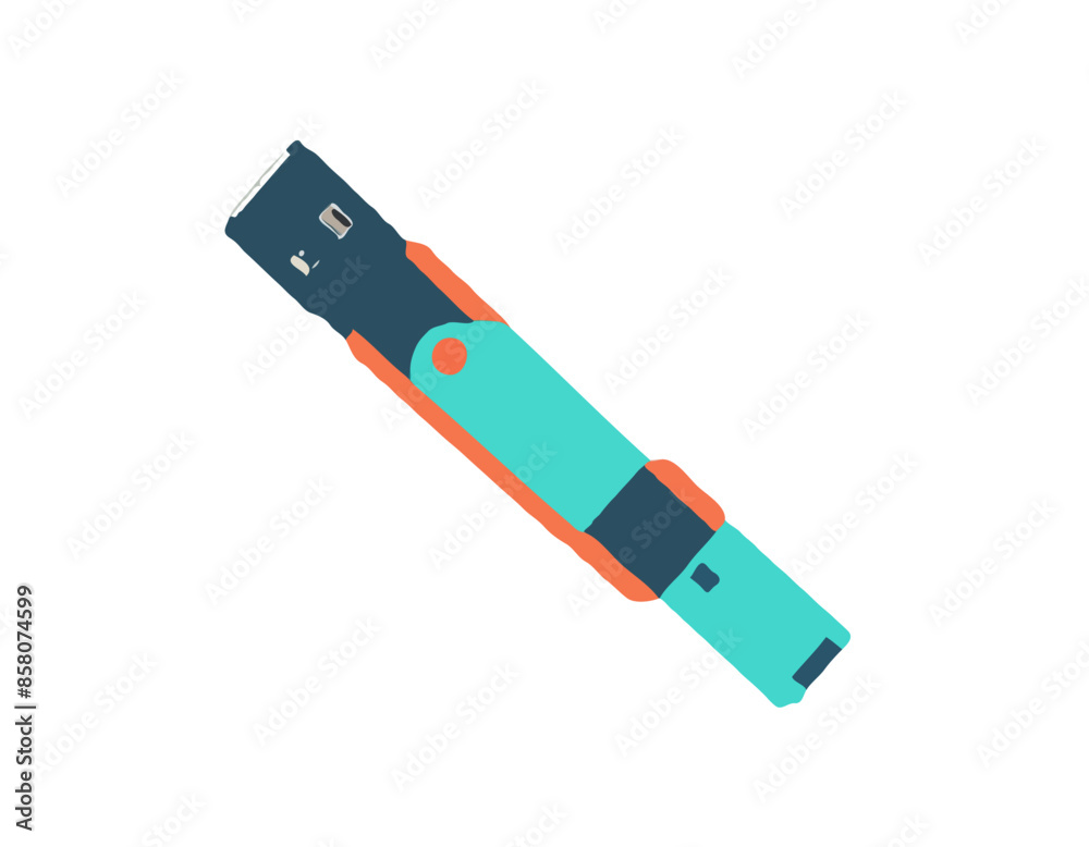USB flash drive icon. Colored silhouette. Top view. Vector simple flat graphic illustration. The isolated object on a white background. Isolate. USB flash drive icon. Colored silhouette. Top view. Vector simple flat graphic illustration. The isolated object on a white background. Isolate.