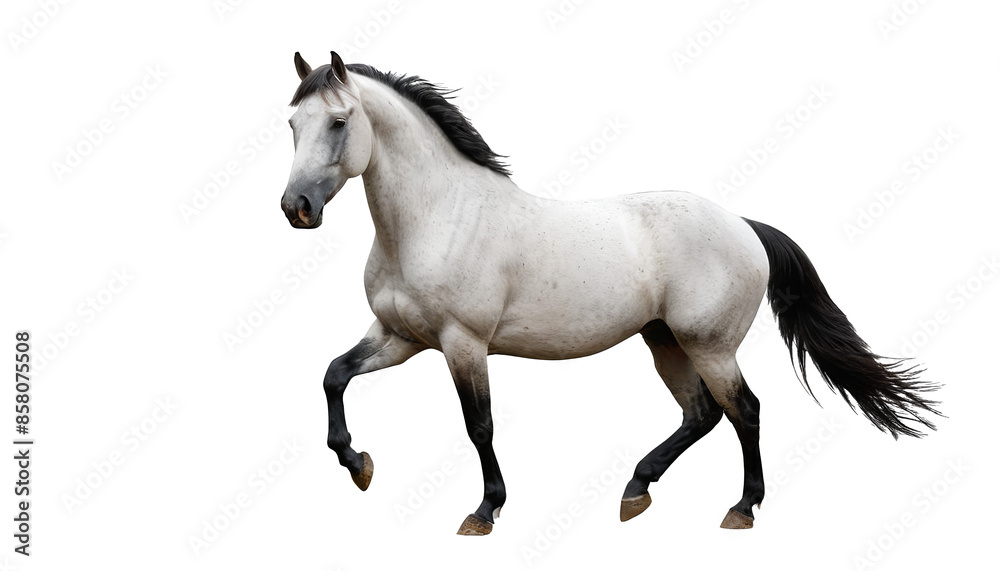 Majestic Stallion Isolated on White Background Majestic Stallion Isolated on White Background