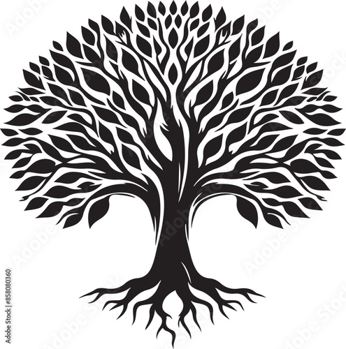 Tree silhouette vector art file