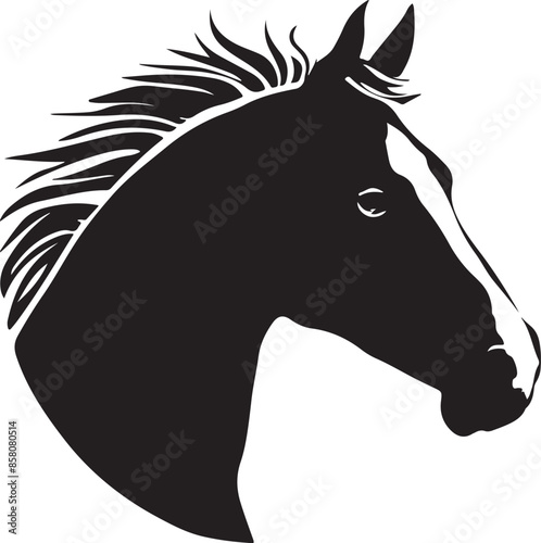 Horse Head silhouette vector art