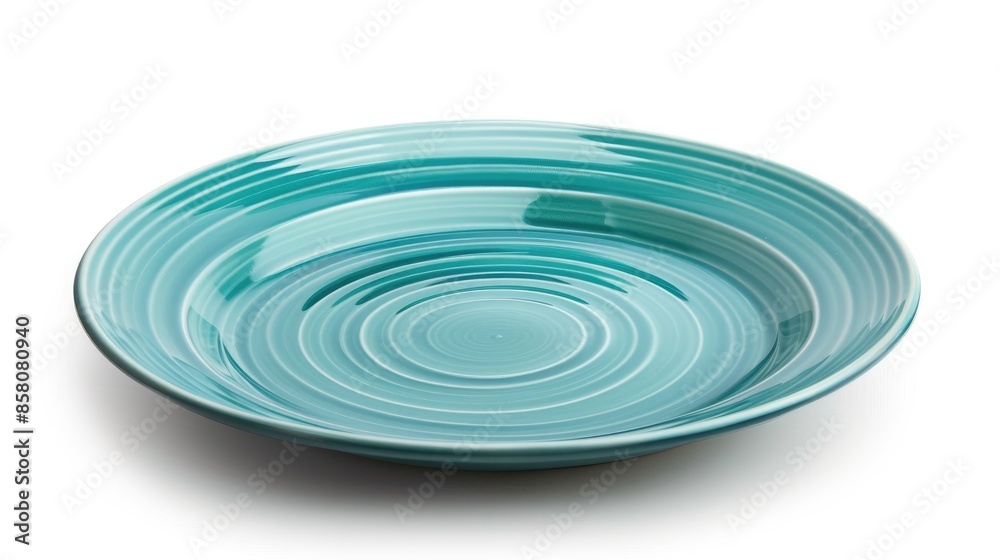 Obraz premium Ceramic plate on white background with clipping path