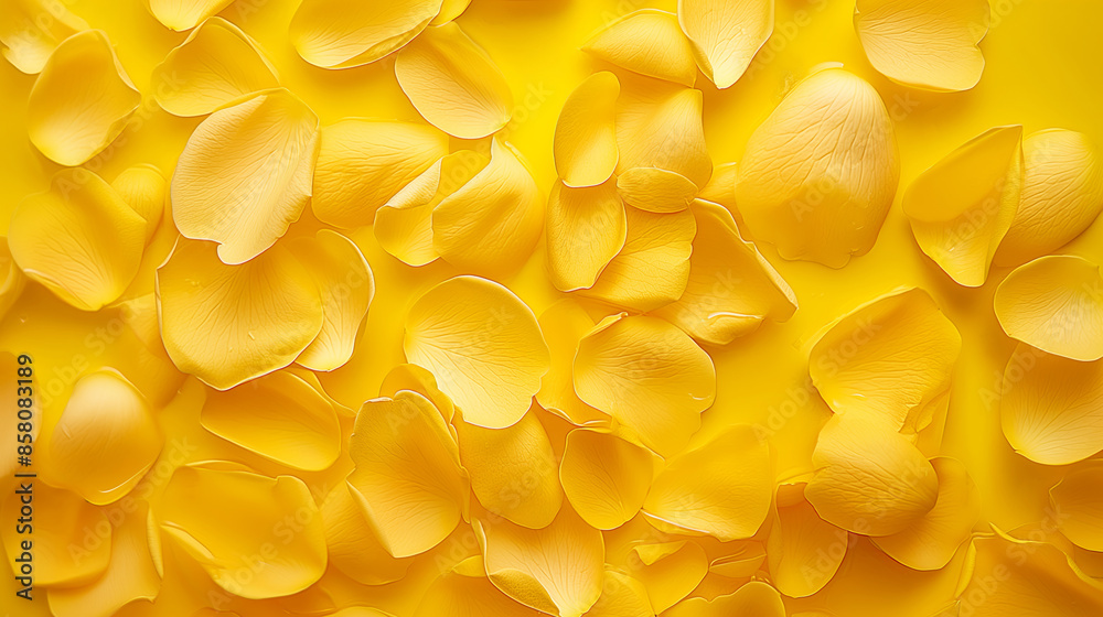 A yellow background with yellow petals scattered across it. The petals are small and delicate, creating a sense of fragility and beauty A yellow background with yellow petals scattered across it. The petals are small and delicate, creating a sense of fragility and beauty