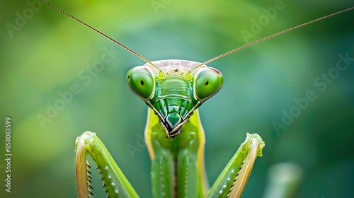 Female mantis or praying mantis green praying mantis