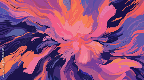 Abstract floral vector background design with colorful gamma