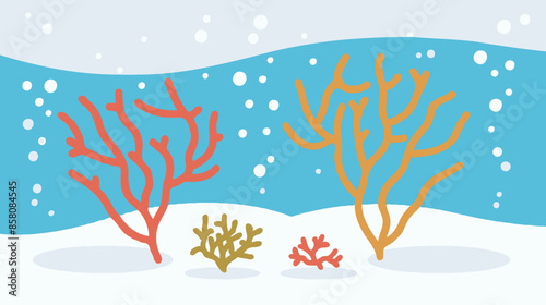 Cute underwater vector design