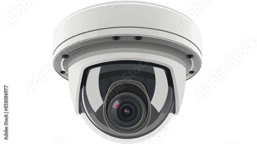 Advanced CCTV camera for surveillance and monitoring with white background