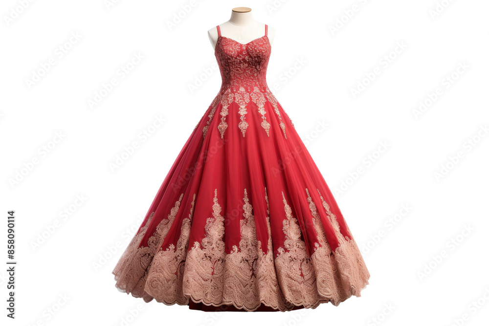 Obraz premium Traditional Indian Frock Dress Isolated on White Background