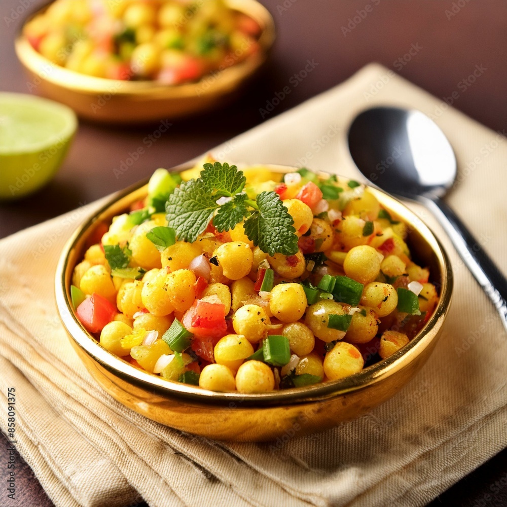 Indian street food boondi chaat or bundi bhel Indian street food boondi chaat or bundi bhel