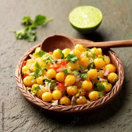 Indian street food boondi chaat or bundi bhel