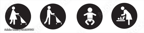 Gguidance pictogram icons about social life.Guidance icon set vector illustration, airport, bus station, shopping mall