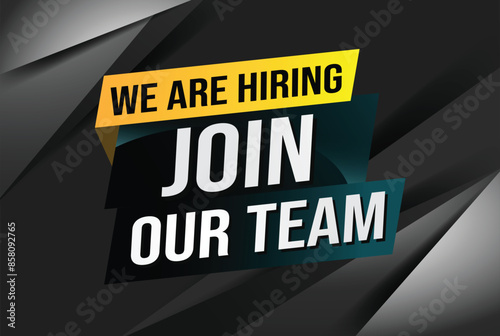 Wallpaper Mural we are hiring join our team word concept vector illustration with modern futuristic 3d style for landing page template ui web mobile app poster banner flyer background gift card coupon label wallpaper Torontodigital.ca