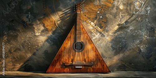 Traditional Russian Music. Balalaika, The balalaika is a Russian string instrument. photo