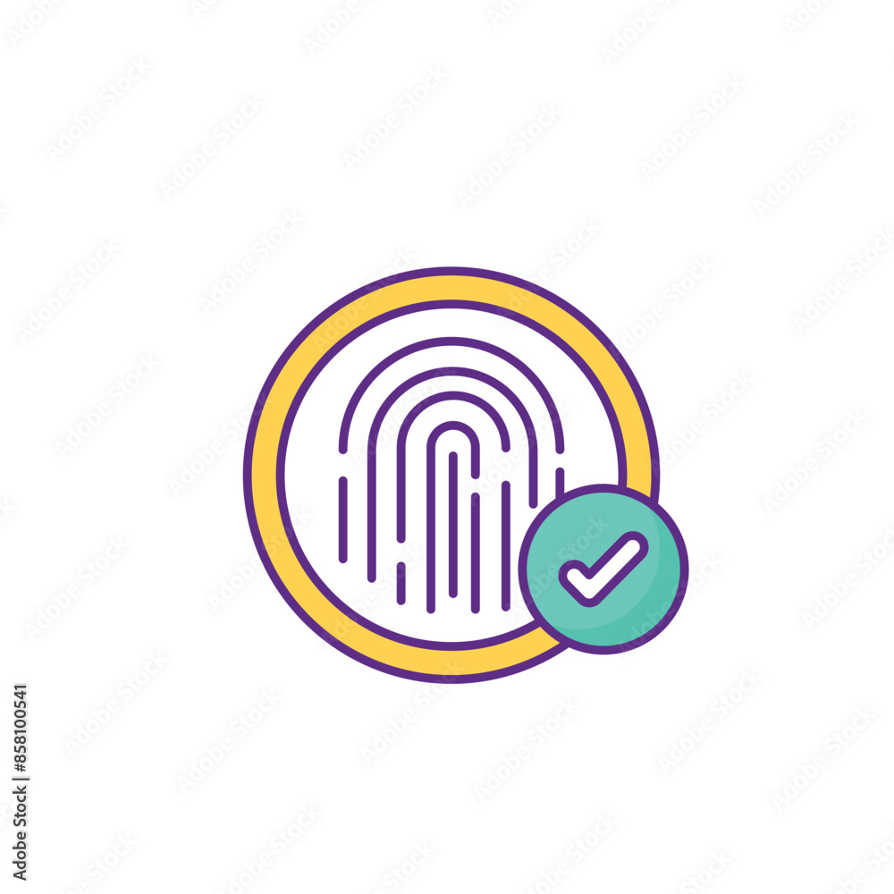 Fingerprint icon design with white background stock illustration Fingerprint icon design with white background stock illustration