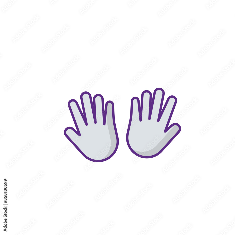 palm print icon design with white background stock illustration palm print icon design with white background stock illustration