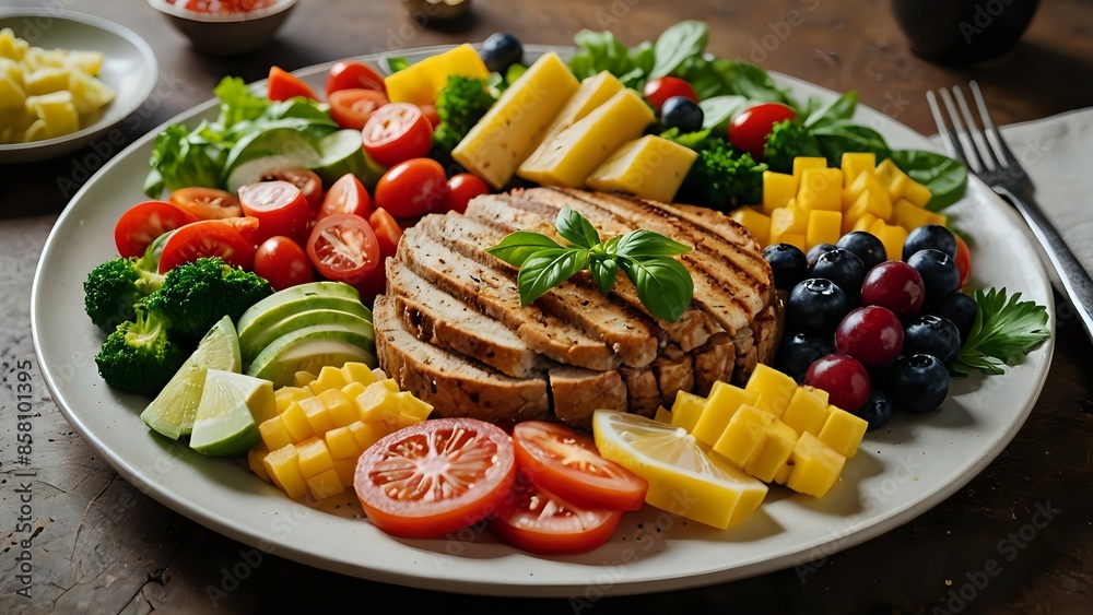 Fresh Salad and Grilled Beef Steak Dinner Plate | Appetizing Food Fresh Salad and Grilled Beef Steak Dinner Plate | Appetizing Food