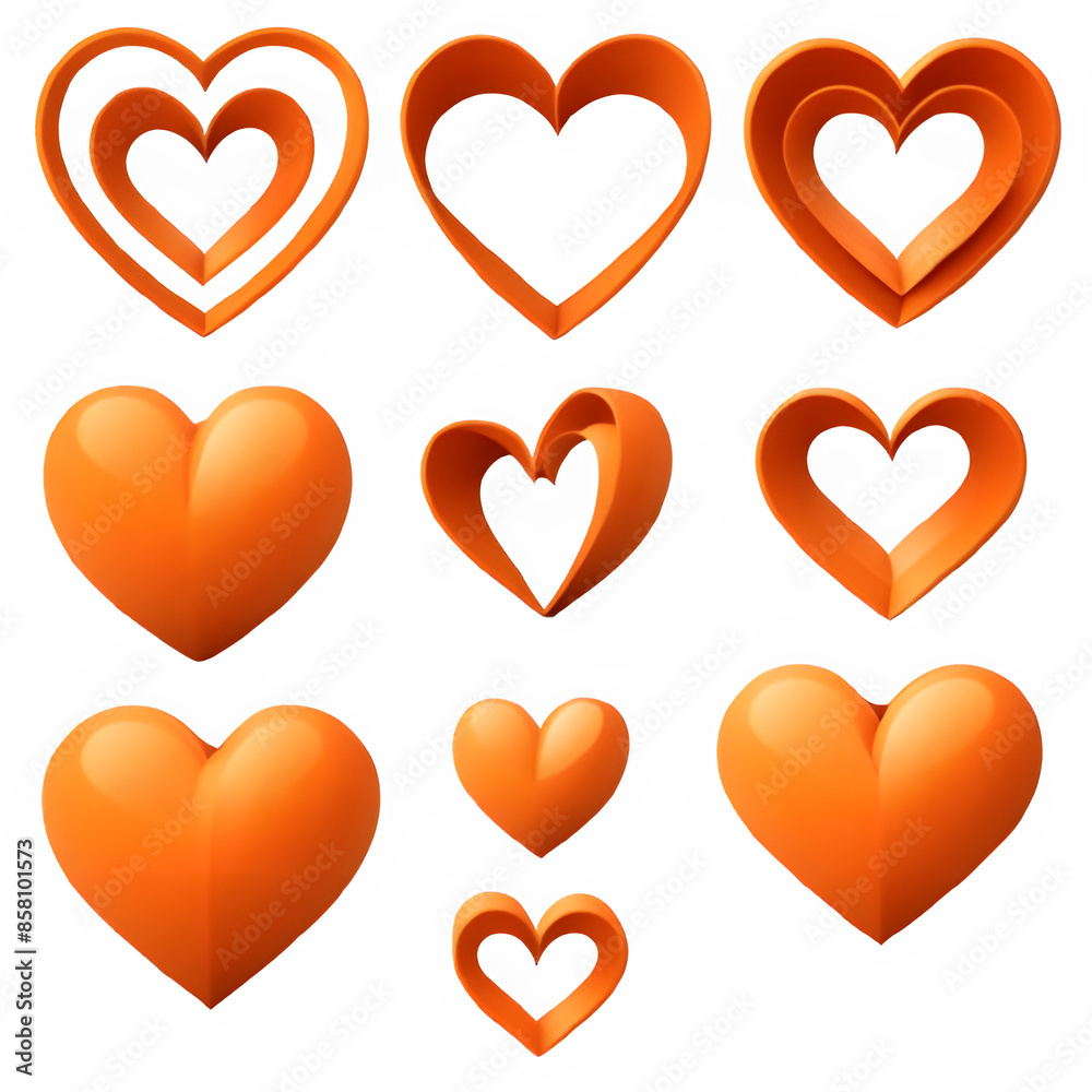 orange hearts orange hearts