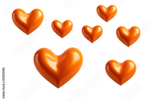 orange hearts