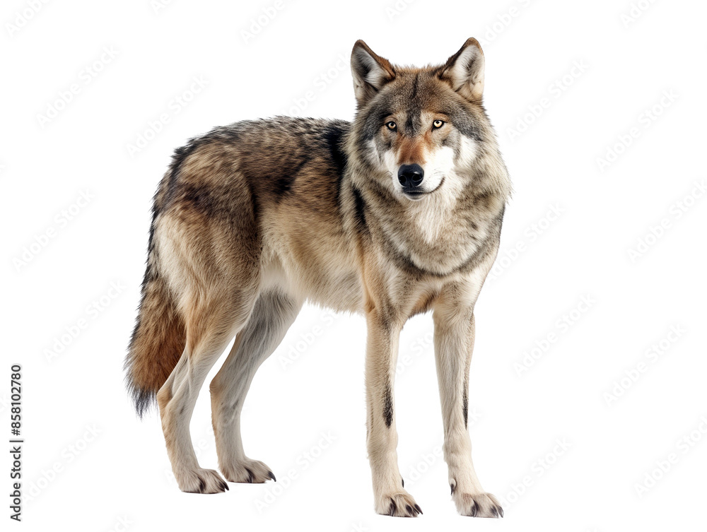 Lone wolf, isolated on transparent background. Lone wolf, isolated on transparent background.