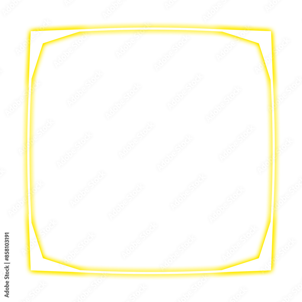 yellow square frame curve and corner light neon yellow square frame curve and corner light neon