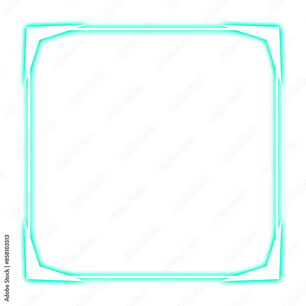 green mint square frame and corner light neon green mint square frame and corner light neon