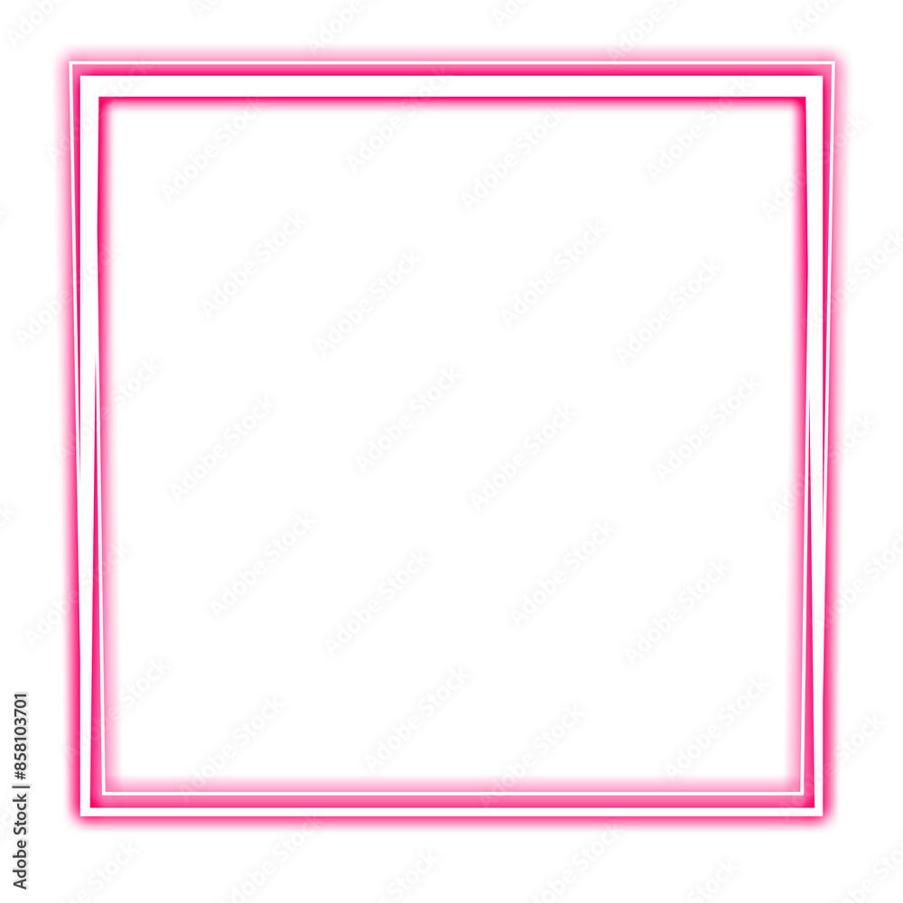pink square frame and light neon pink square frame and light neon