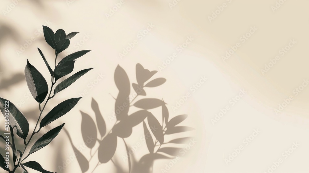 Modern and minimalist botanical shadow design template for various uses with space for text and design Modern and minimalist botanical shadow design template for various uses with space for text and design