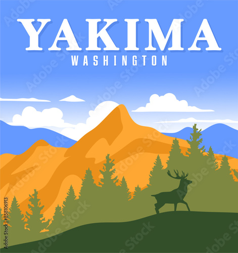 Yakima Washington with beautiful nature and sky photo