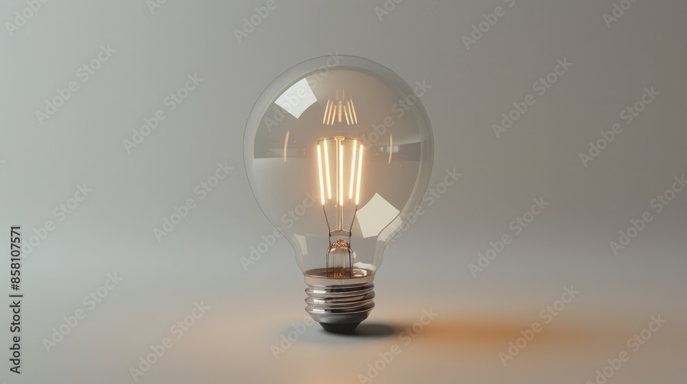 Fluorescent bulb against white backdrop Fluorescent bulb against white backdrop