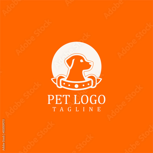 Dog Pet Logo Friendly, approachable, cute, and lovable, perfect for pet lovers, animals, furry friends, and companions dog logo, Dog lover.