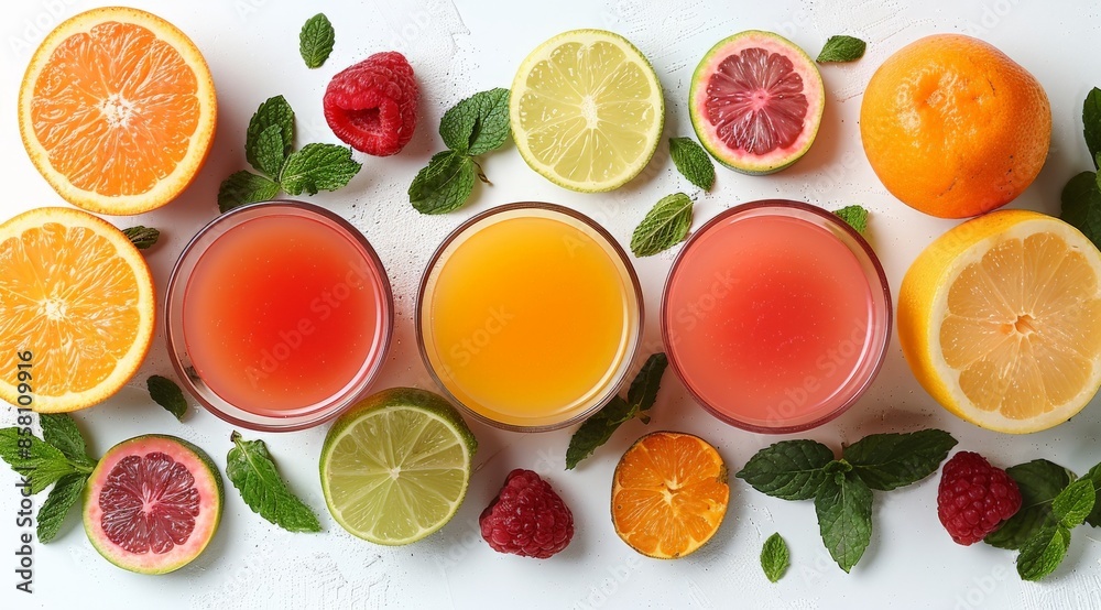 Fruit juice, fruit juice glass, white background, fruit juice bottle Fruit juice, fruit juice glass, white background, fruit juice bottle